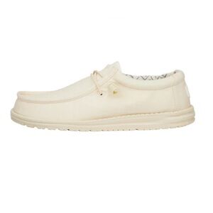 Hey Dude Wally Stretch Canvas Stone White Boat Shows Men’s size 10